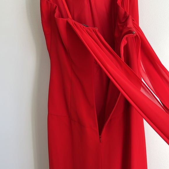 ❤️ Faviana Couture Red Strapless Prom Dress Size 4 - Picture 14 of 17